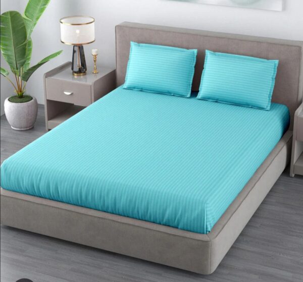 coastal striped bed sheet