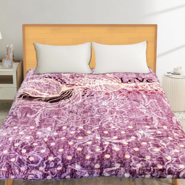 Lavender Polka Dot | Cloudy Soft Microfiber Winter Quilt | Double Bed