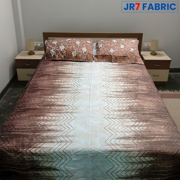 Antilia | Satin Cotton Bedsheet with Two Pillow Cover | King Size